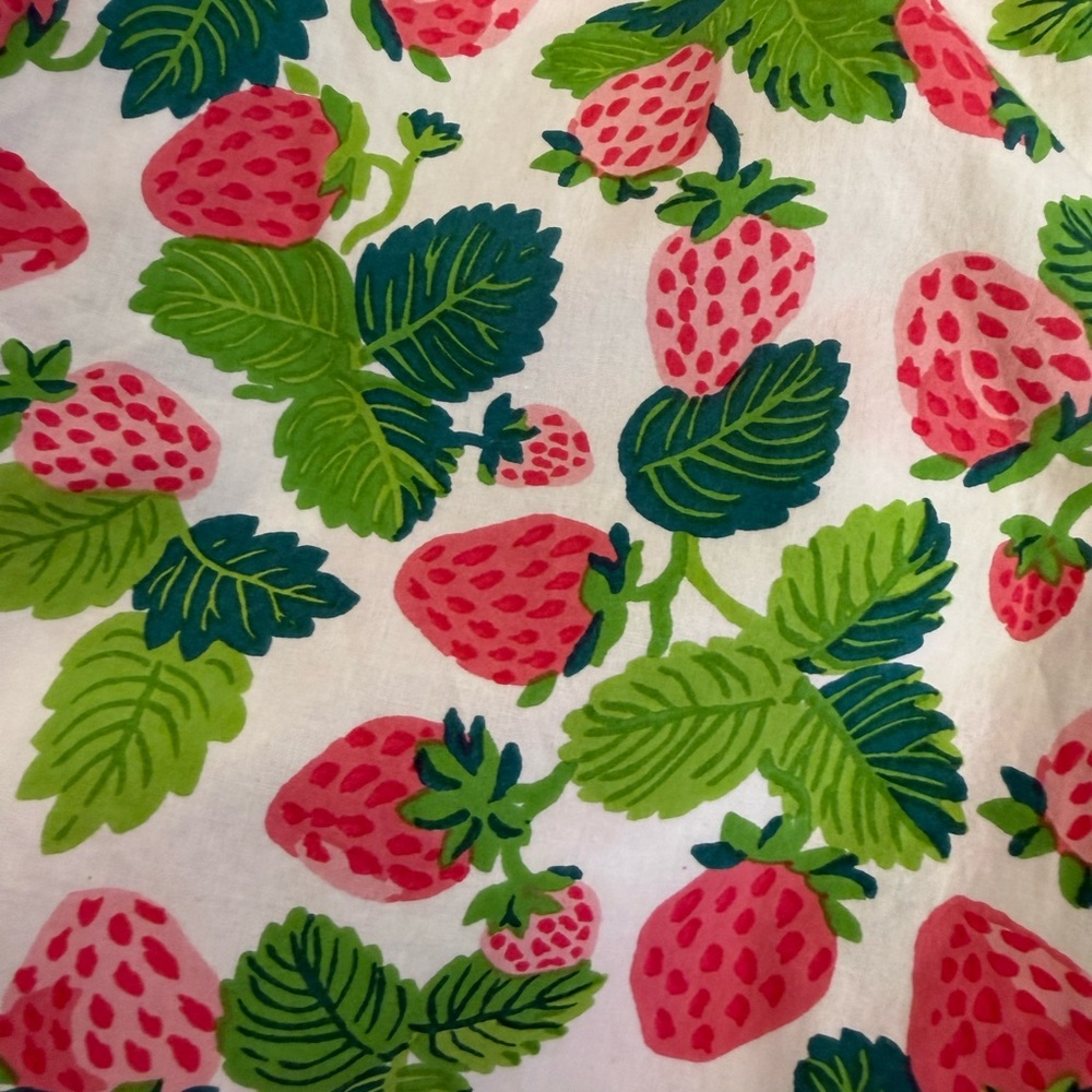 Printfresh Strawberry Fields 3pc pajama set Sz S top shorts cropped pants - Picture 13 of 16